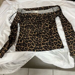 Leopard Print Long Sleeve Top